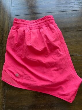 lululemon athletica Bright Pink Athletic Shorts- Hotty Hot High Rise 4”
